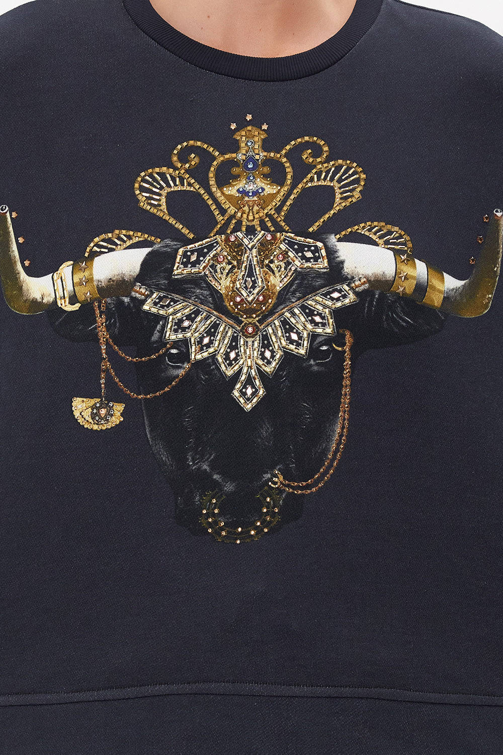 SHORT RELAXED SWEATER ITS ALL OVER TORERO