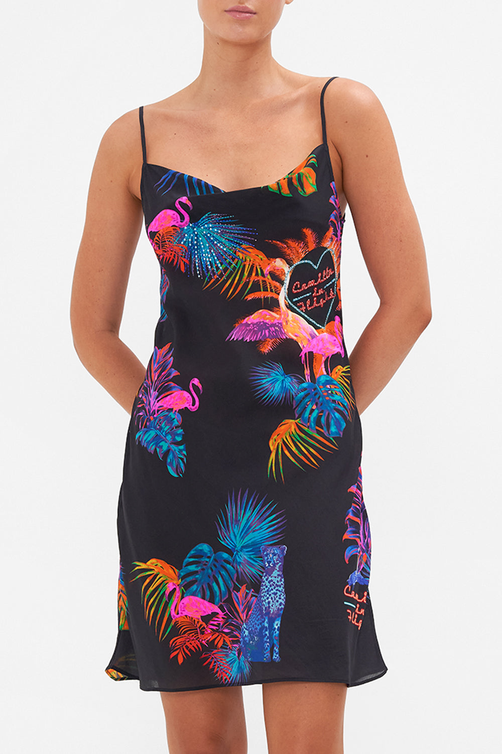 SHORT BIAS SLIP NAUGHTY NEON