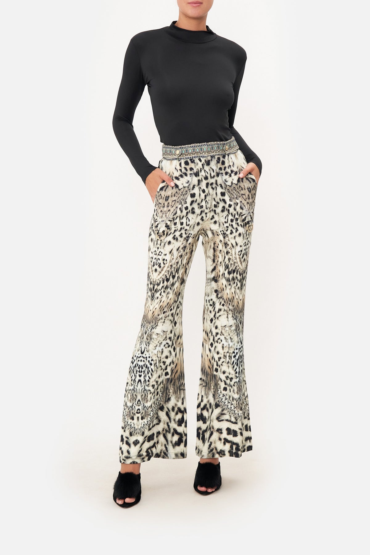 FLARE WITH D-RING DETAIL SNOW WHISPERS