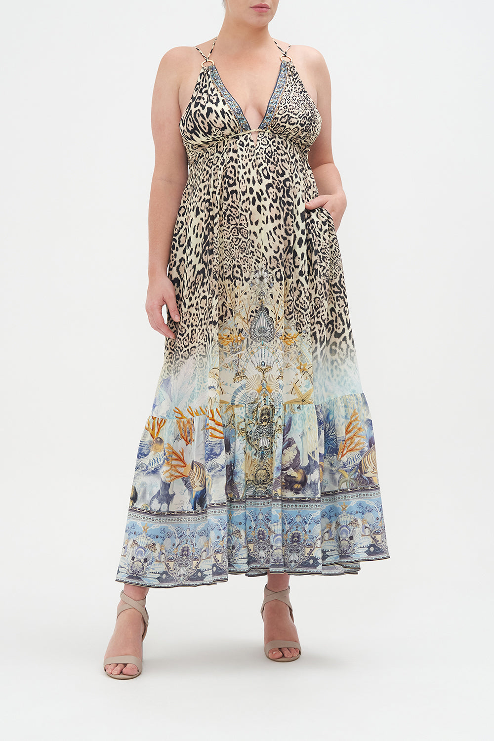 TIERED DRESS WITH HARDWARE SEAHORSE SONNET