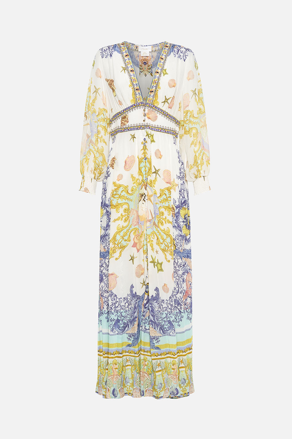 BUTTON DRESS WITH SHAPED WAISTBAND STAR OF THE SEA