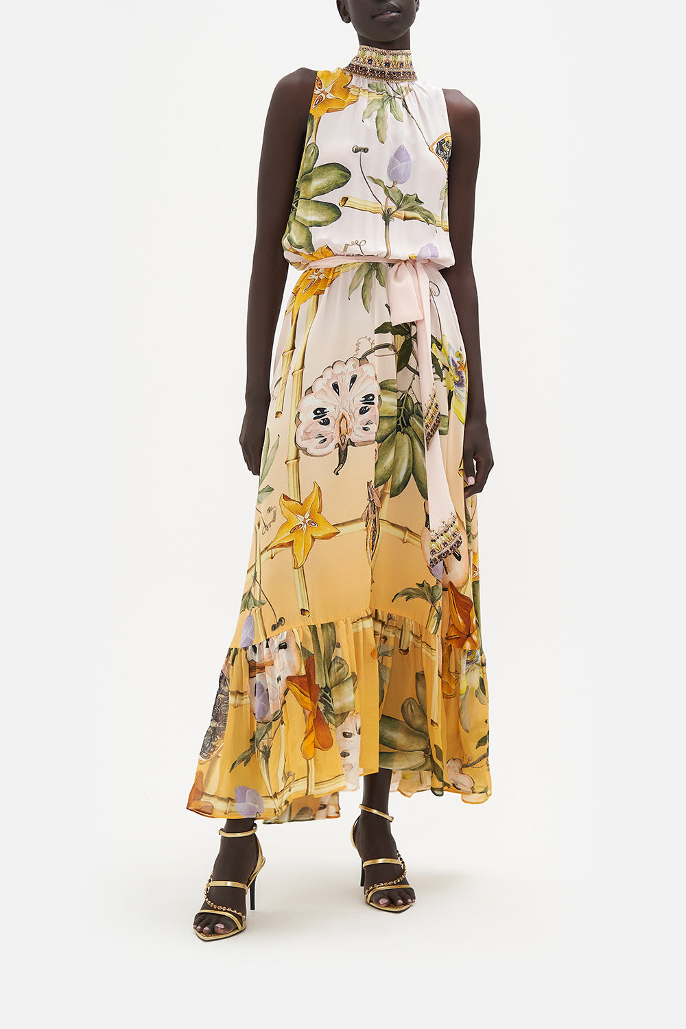 NECKTIE DRESS WITH ELASTICATED WAIST ORIGINAL SIN