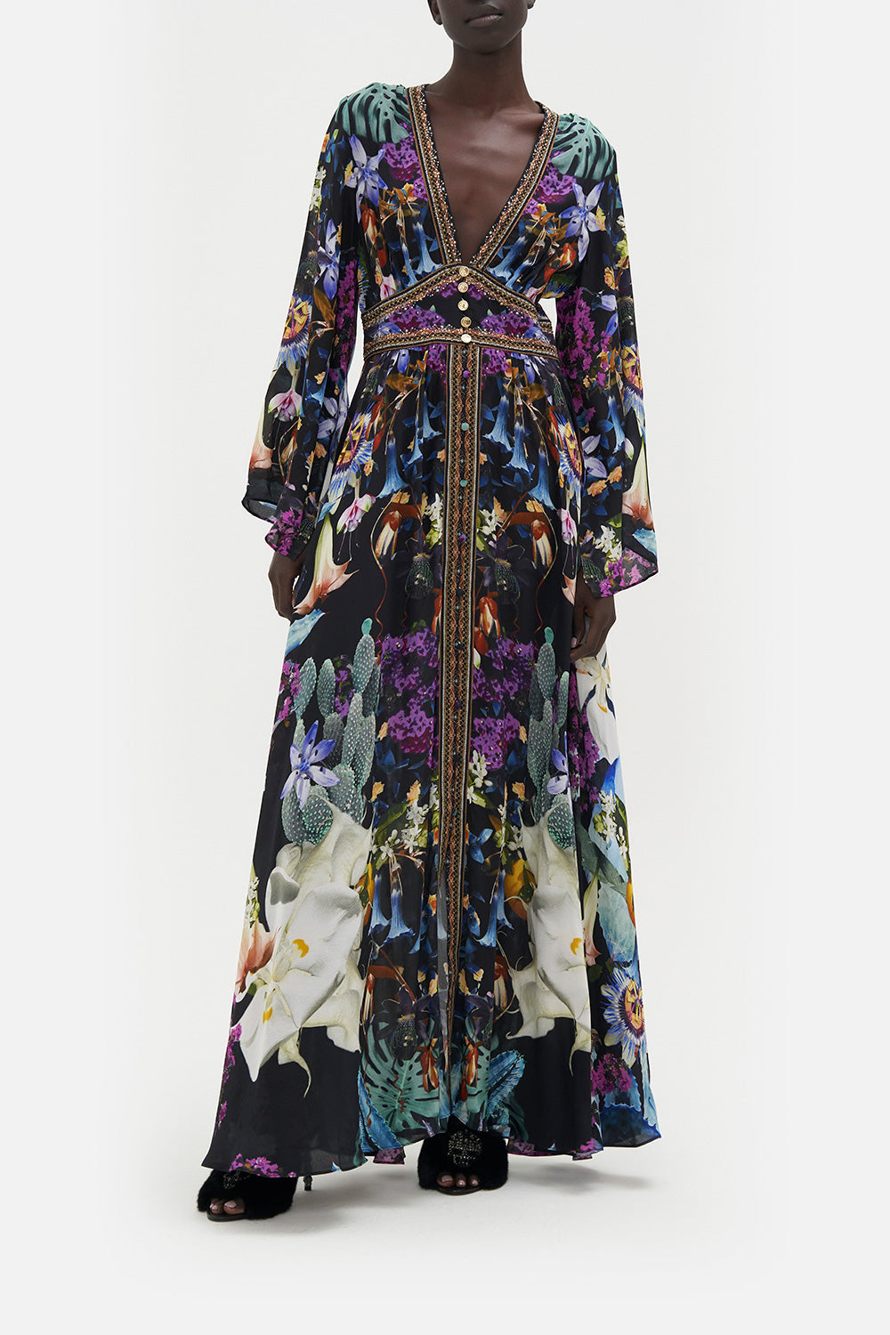 KIMONO SLEEVE DRESS WITH SHIRRING DETAIL HYPNOTISE ME