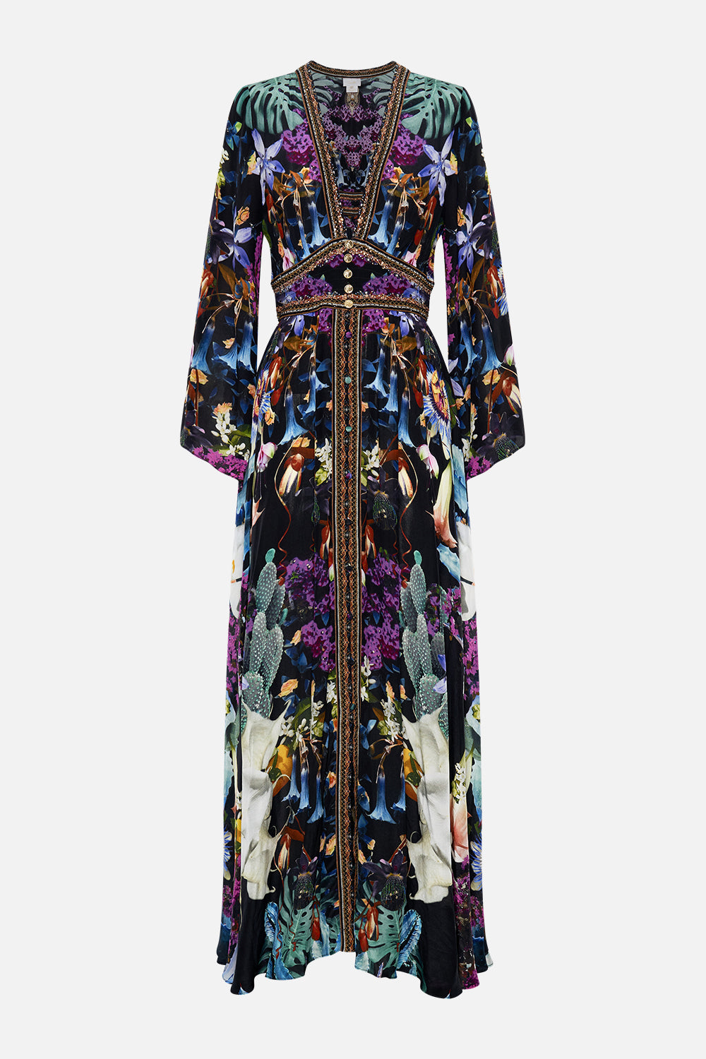 KIMONO SLEEVE DRESS WITH SHIRRING DETAIL HYPNOTISE ME