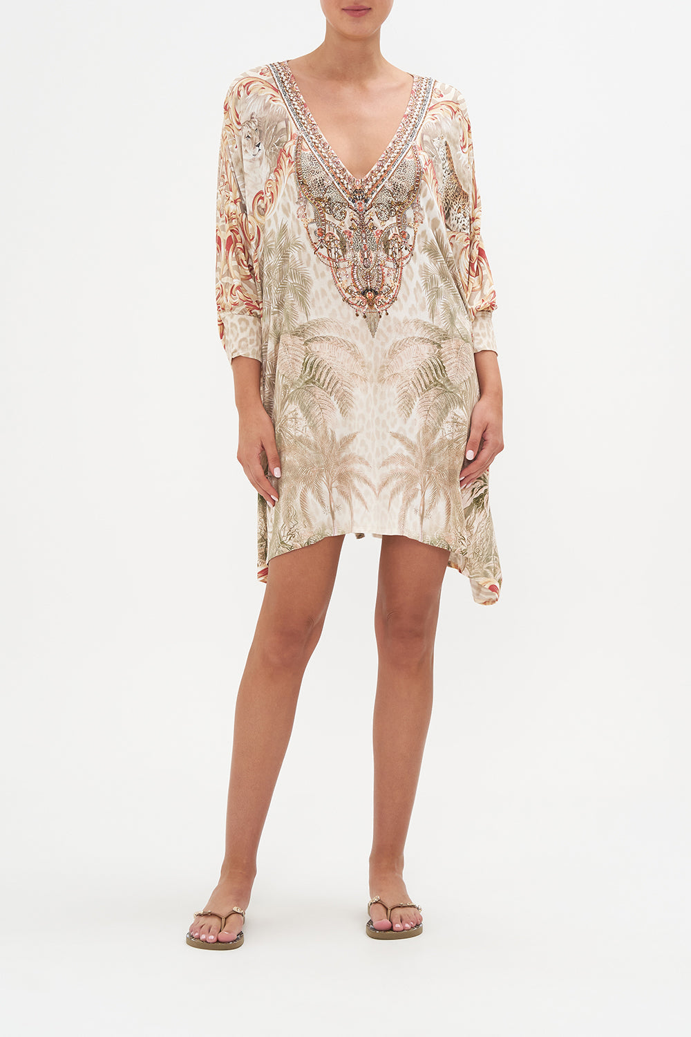 SHORT KAFTAN WITH CUFF PALAZZO PARTY