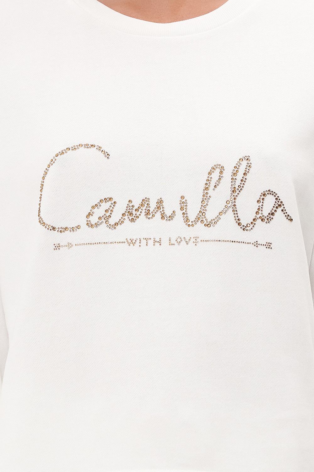 SHORT RELAXED SWEATER LOGO CAPSULE - SOLID WHITE