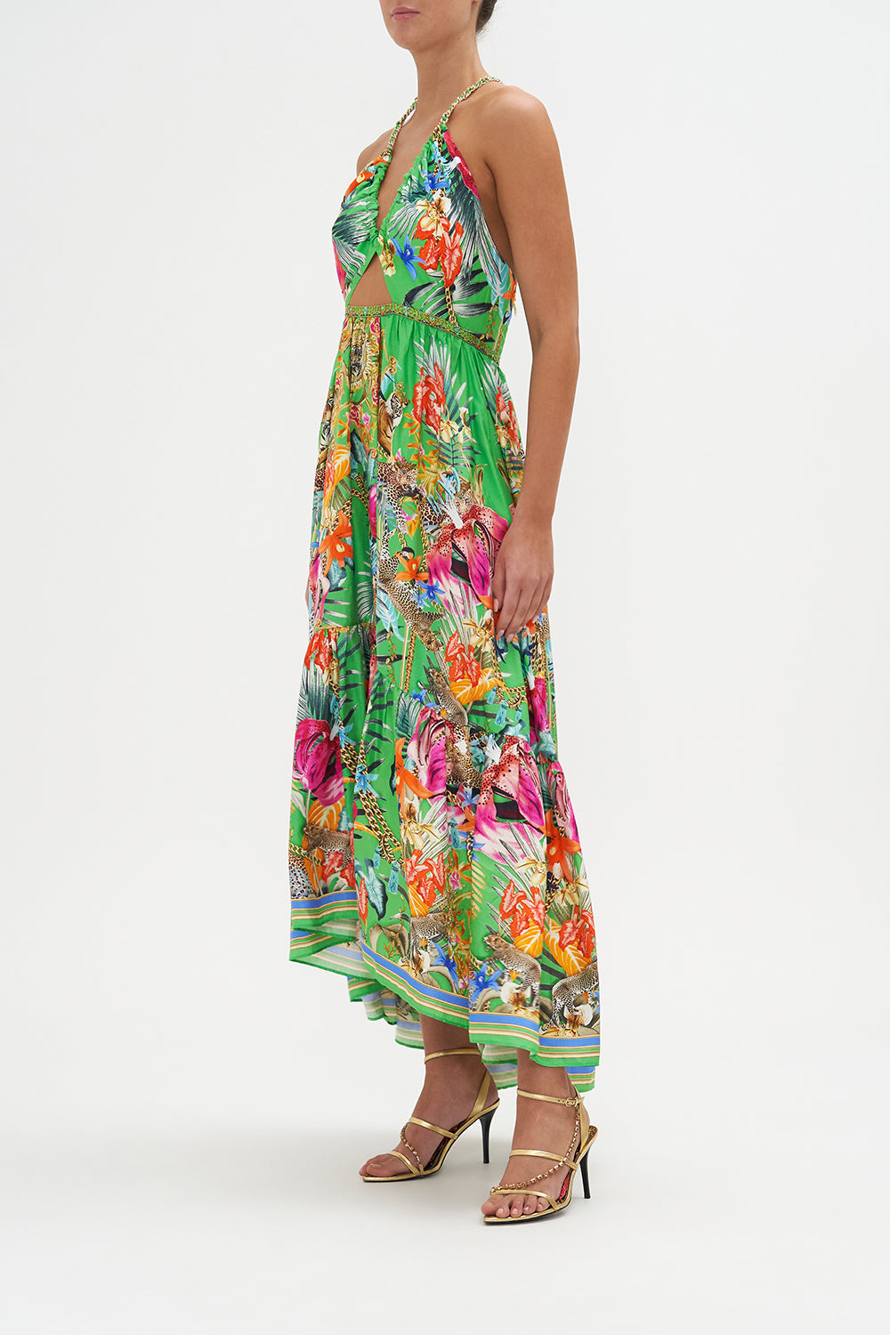 GATHERED V FRONT DRESS CURIOUS AND CURIOUSER