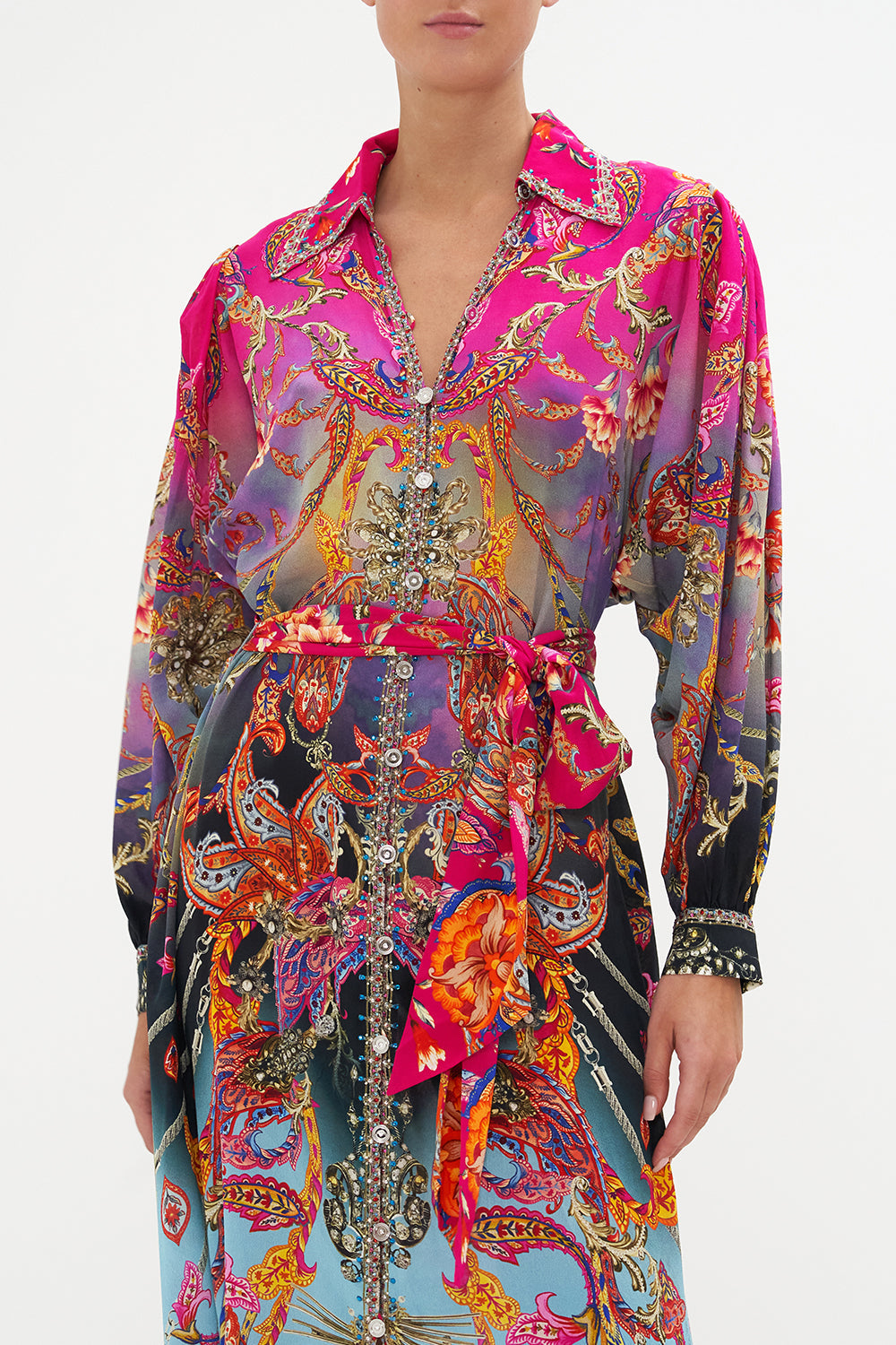 CURVED COLLAR SHIRT DRESS WHAT LIES BENEATH