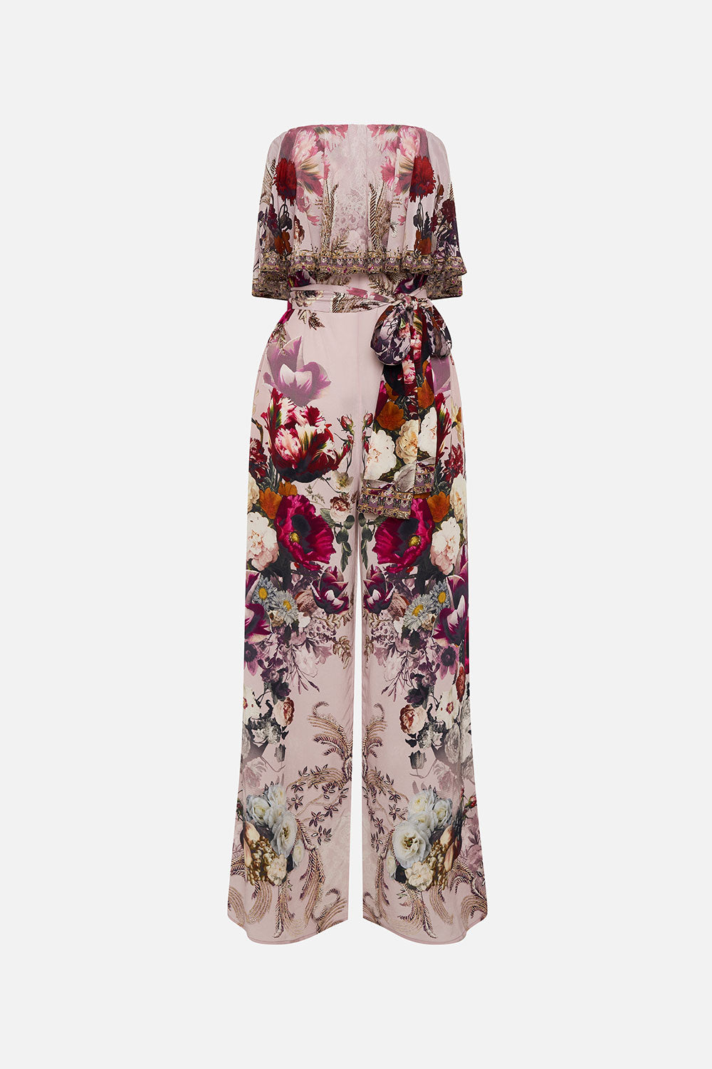 STRAPLESS JUMPSUIT WITH FRILL GYPSY ROSE