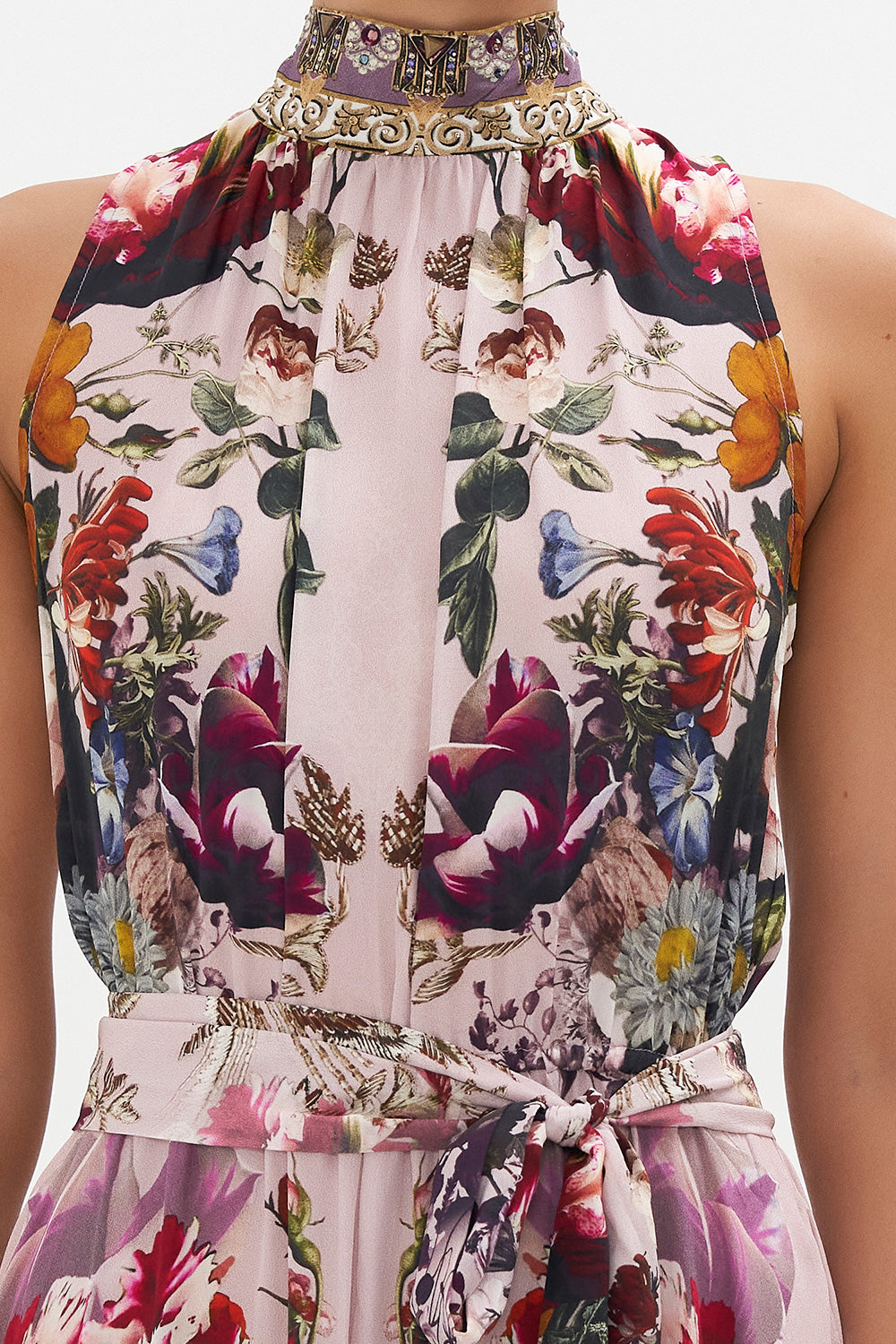 NECKTIE DRESS WITH ELASTICATED WAIST GYPSY ROSE