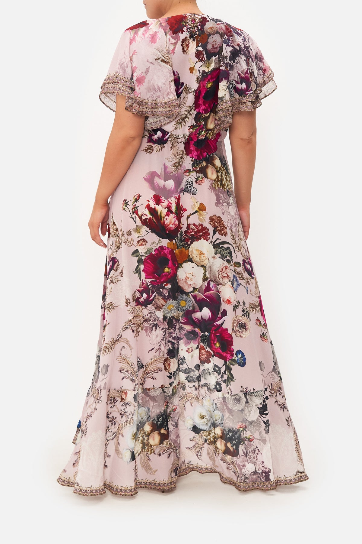 FRILL SLEEVE LONG DRESS GYPSY ROSE