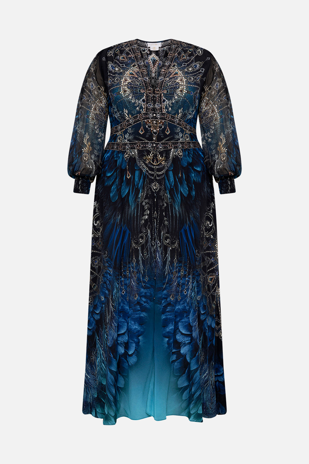 BUTTON DRESS WITH SHAPED WAISTBAND GROUND CONTROL