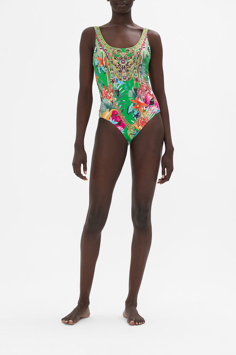 LOW BACK AND ARMHOLE ONE PIECE MIRROR MIRROR