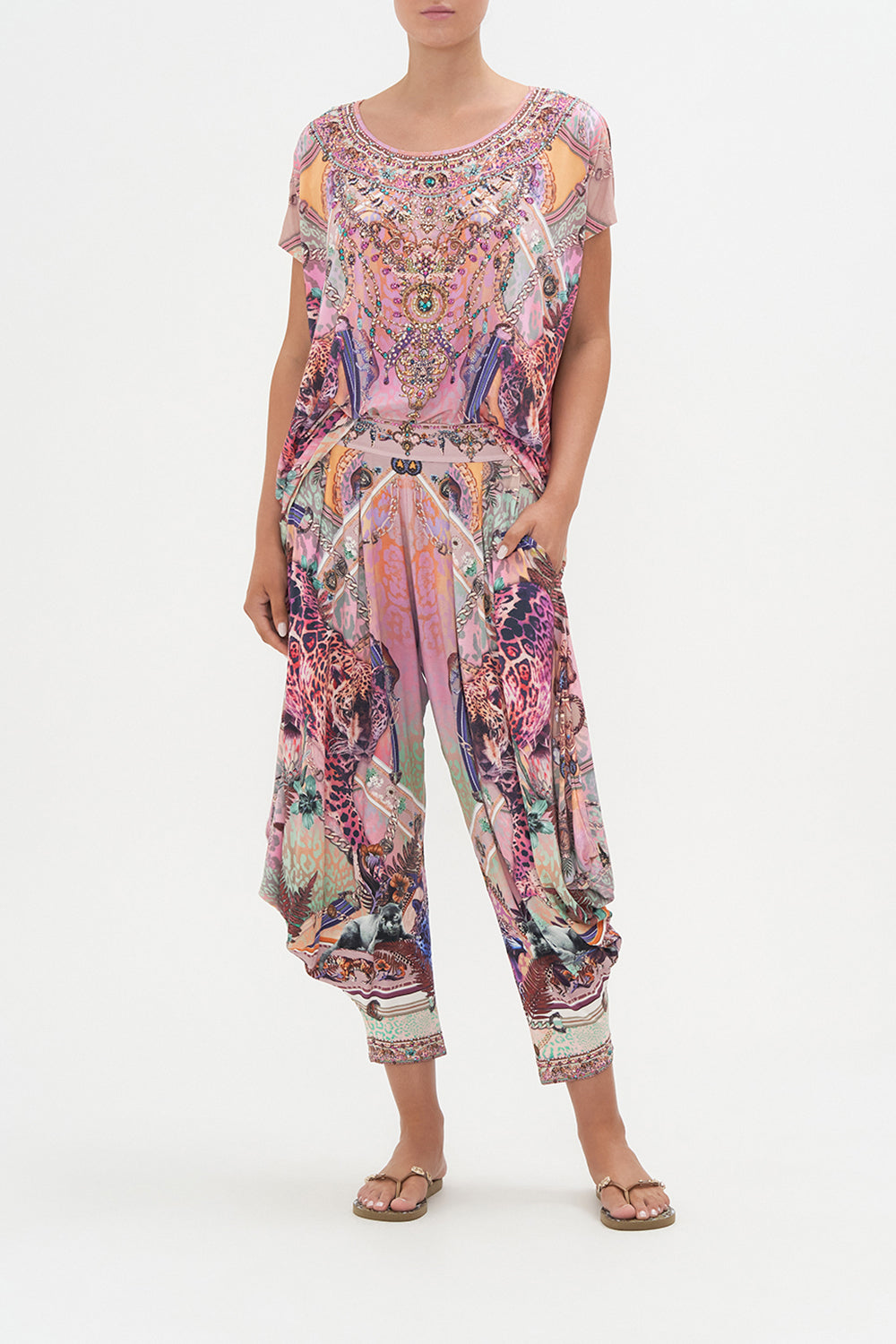 JERSEY DRAPE PANT WITH POCKET KITTY KAT KLUB