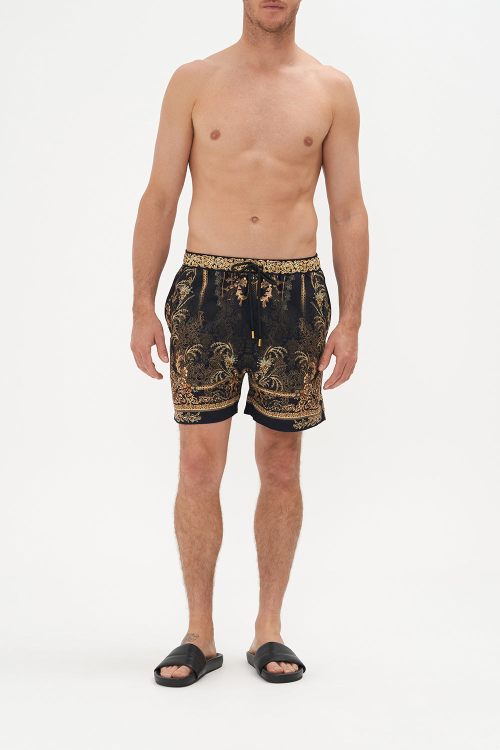 Elastic Waist Boardshort The Night Is Noir print by CAMILLA