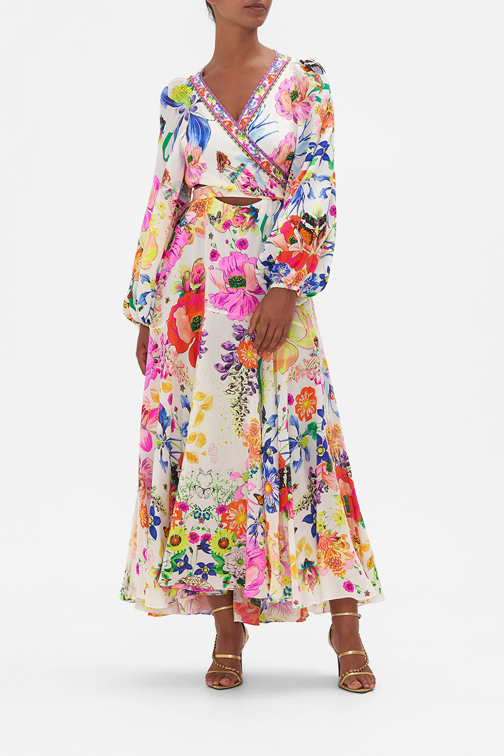 WRAP TIE DRESS WITH BLOUSON SLEEVE FAIRY GANG