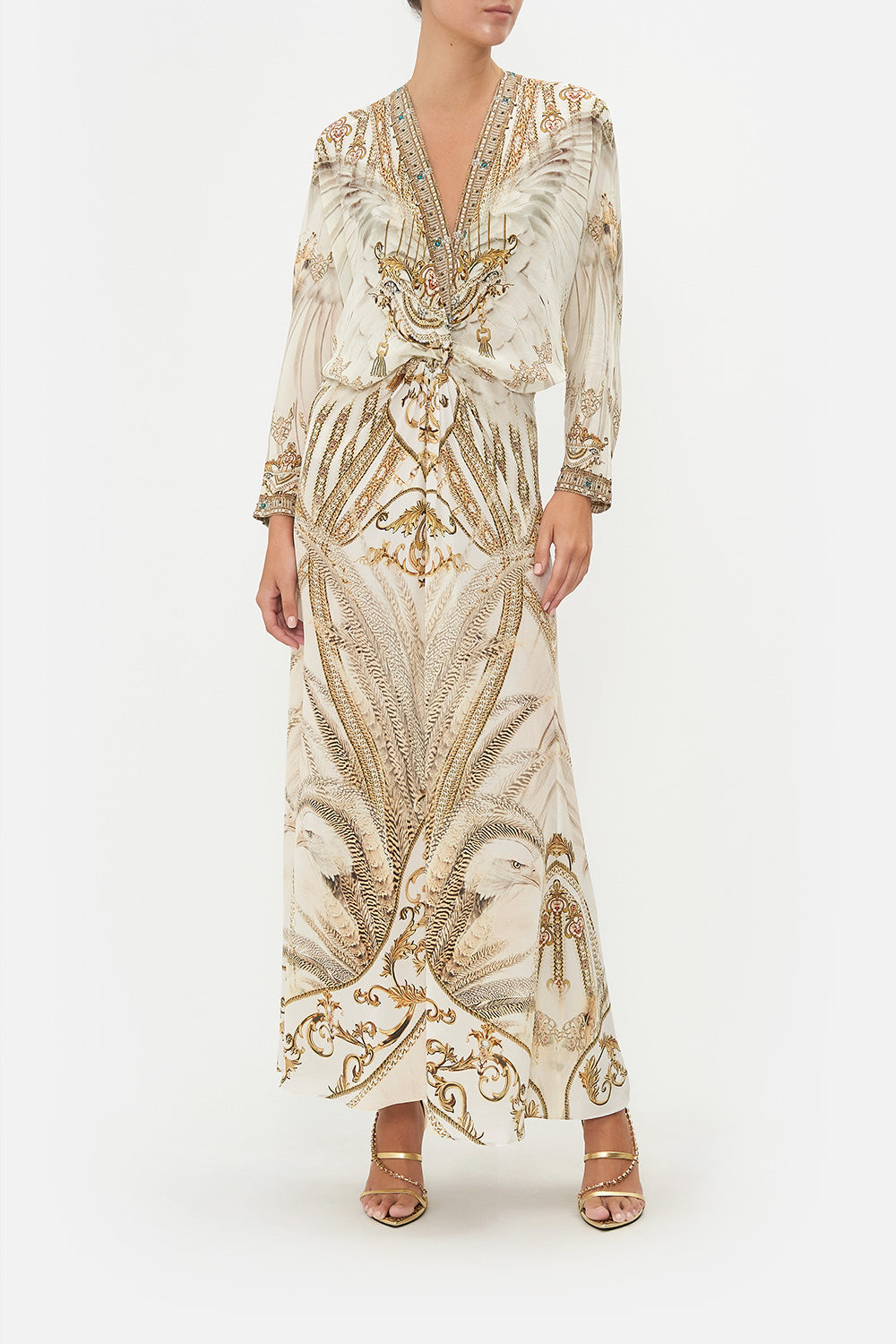 TWIST FRONT BATWING DRESS SOAR LIKE AN EAGLE