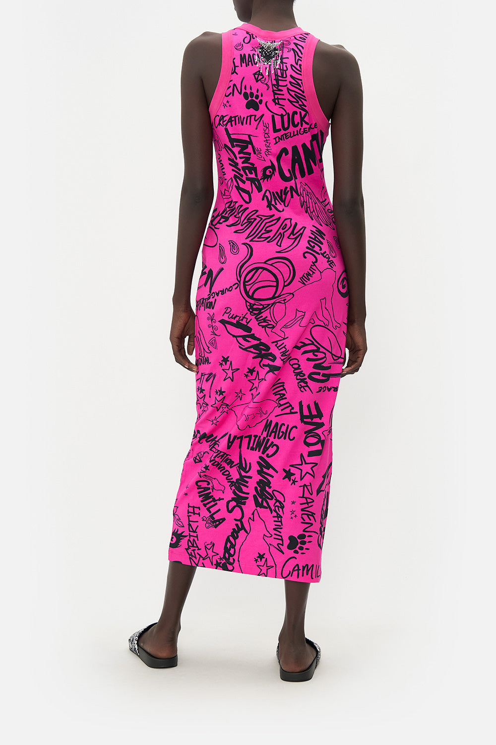 JERSEY TANK DRESS GRAFFITI THE WORLD