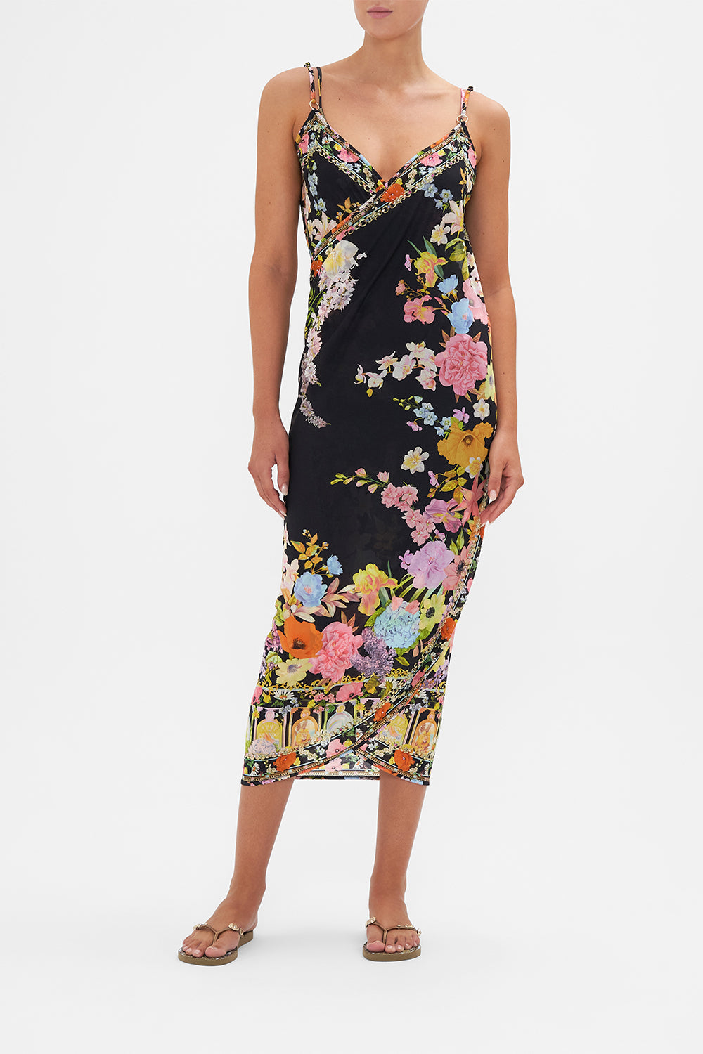 Sarong With Straps And Trim Detail Divine Divinity print by CAMILLA