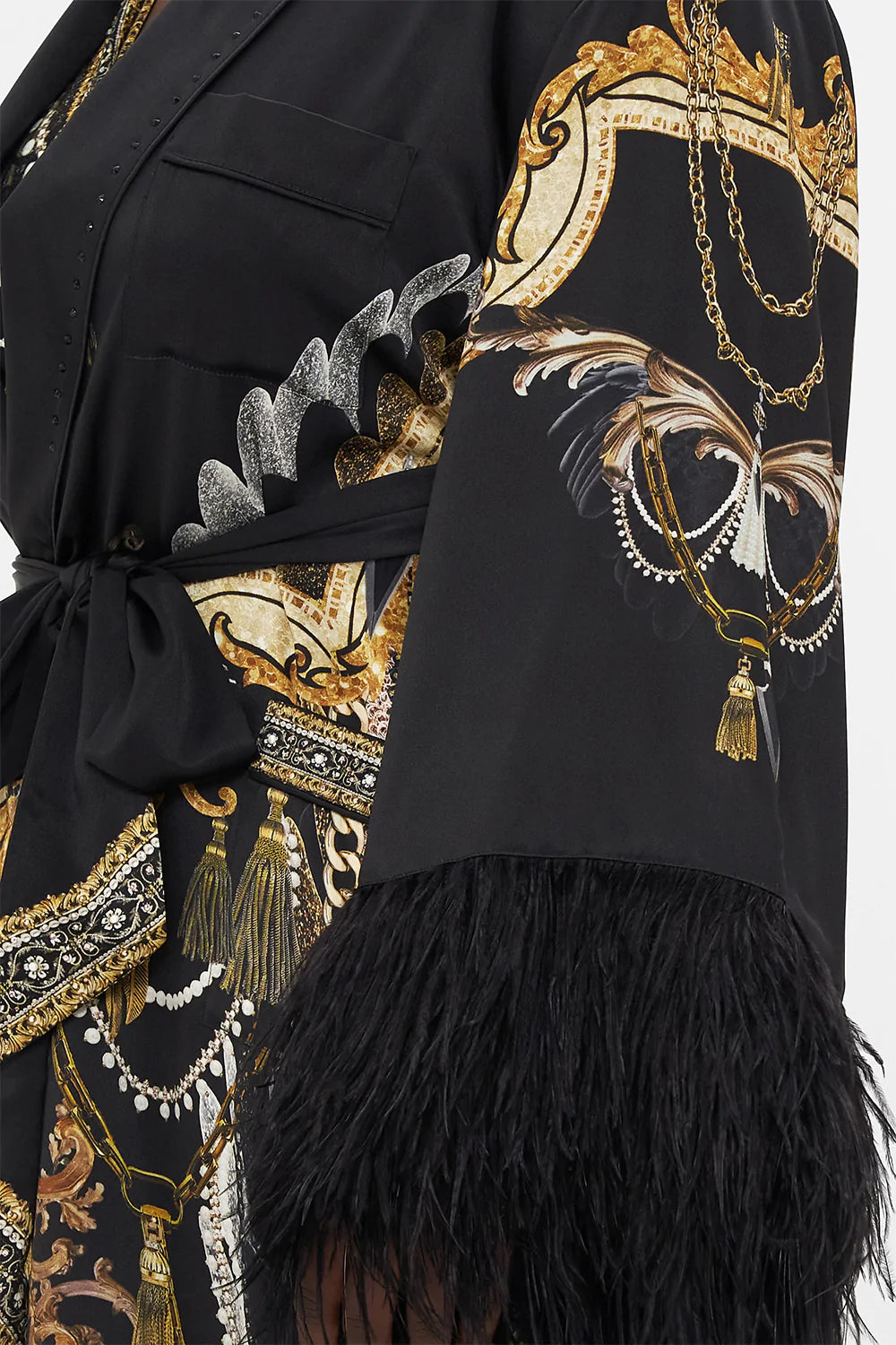 LONG ROBE WITH FLARED SLEEVE RAVIN RAVEN