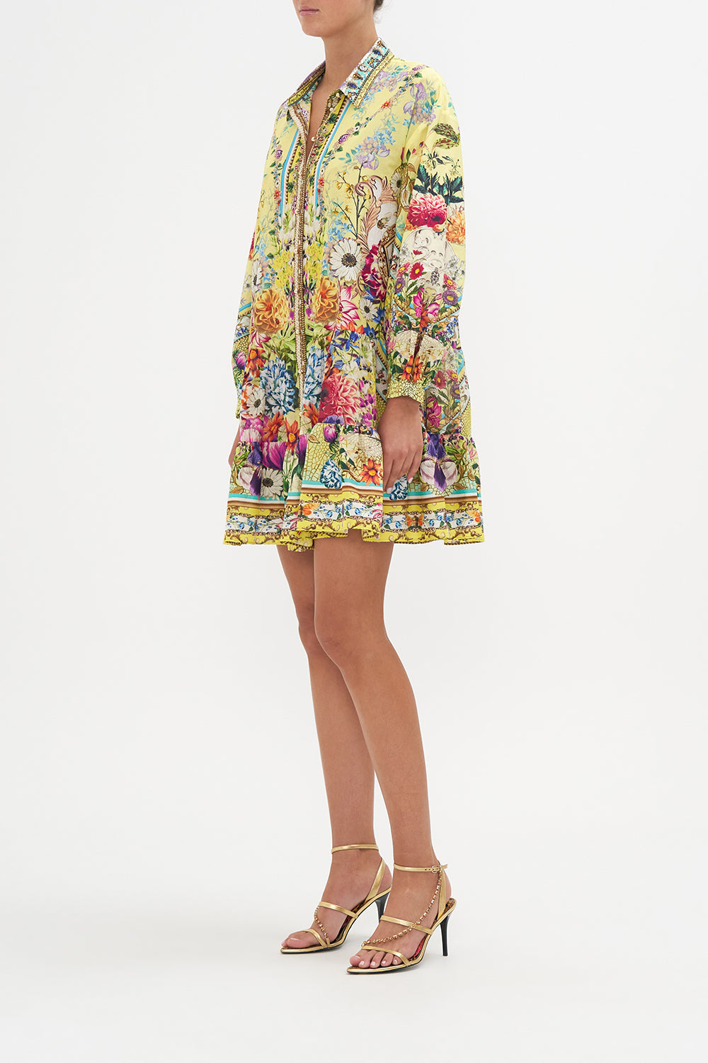 TIERED SHIRT DRESS BIRDS AND THE BEES