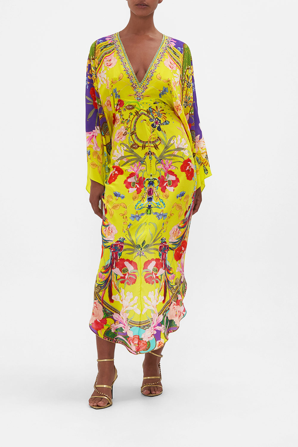 T SHAPE LONG KAFTAN PEACOCK PROUD