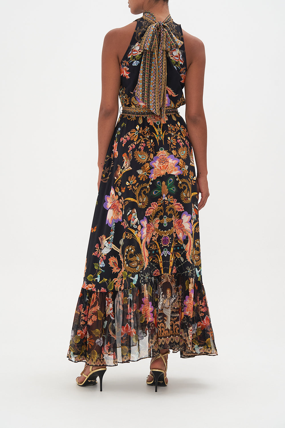 NECKTIE DRESS WITH ELASTICATED WAIST TO CATCH A SPIDER