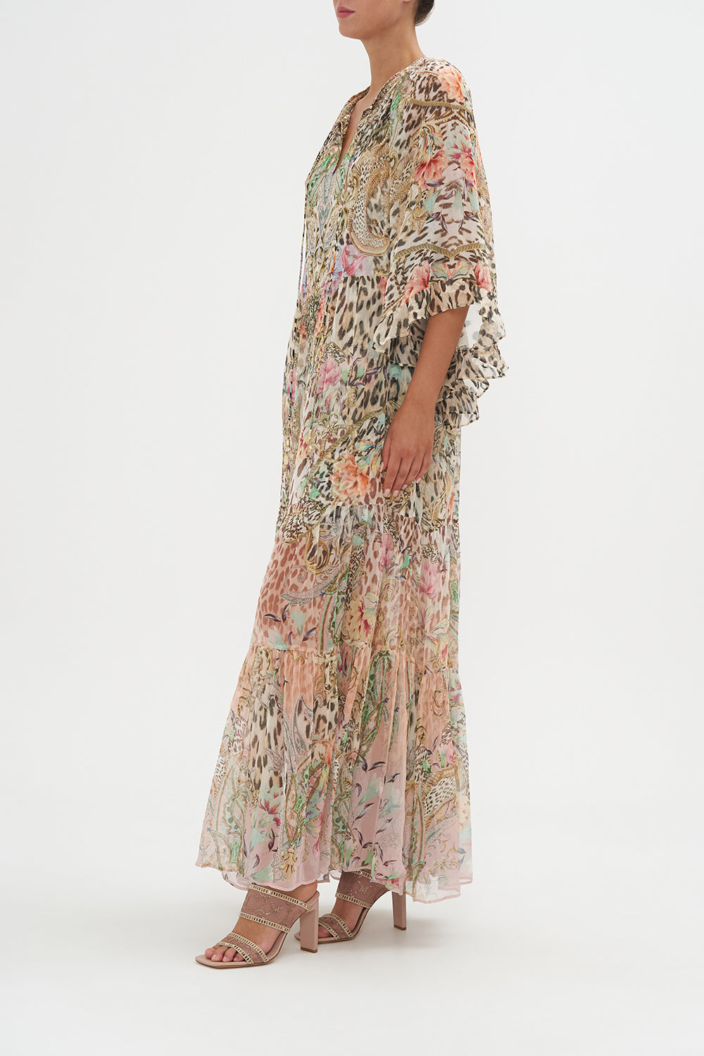 WIDE SLEEVE GATHERED DRESS QUEEN ATLANTIS