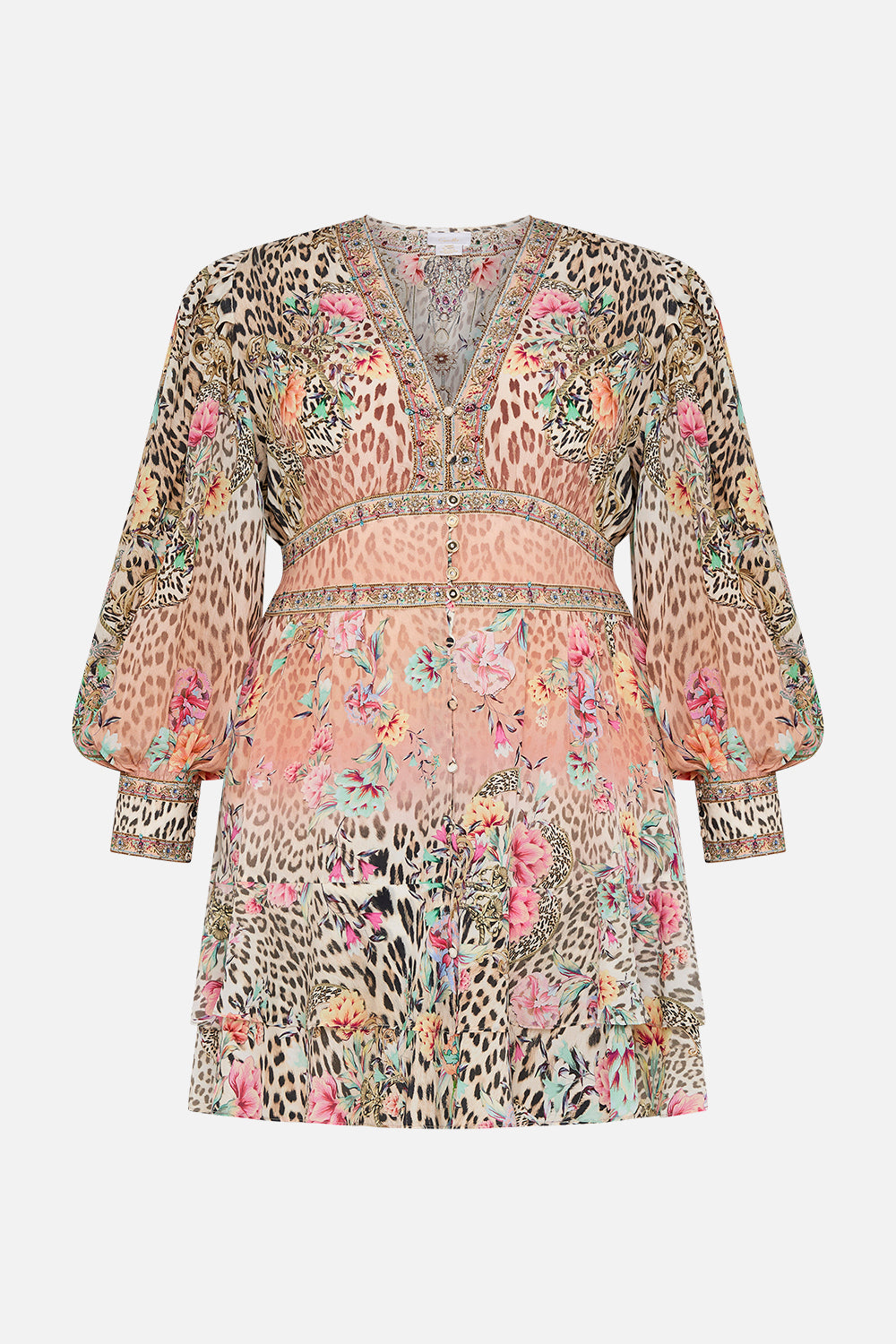 CAMILLA plus size leopard print dress pin Queen Atlantis print