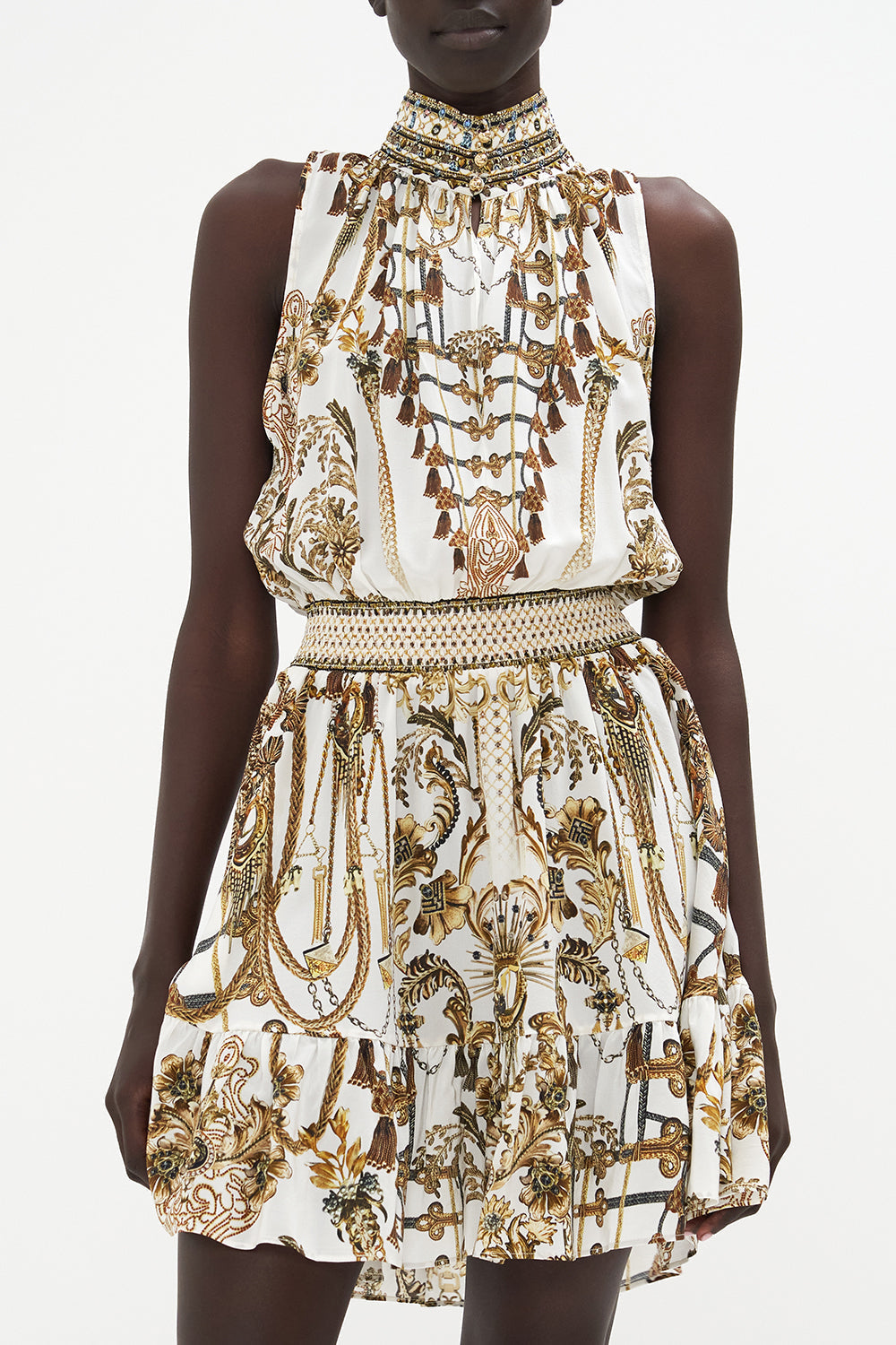 HIGH NECK SLEEVELESS MINI DRESS ROAD TO RICHESSE