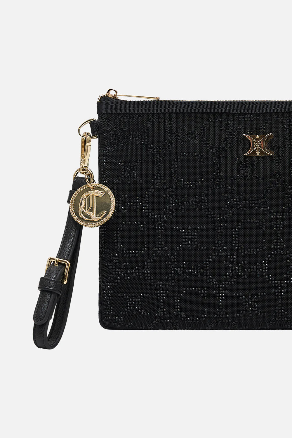 MESH ZIP TOP CLUTCH LEOS SKY