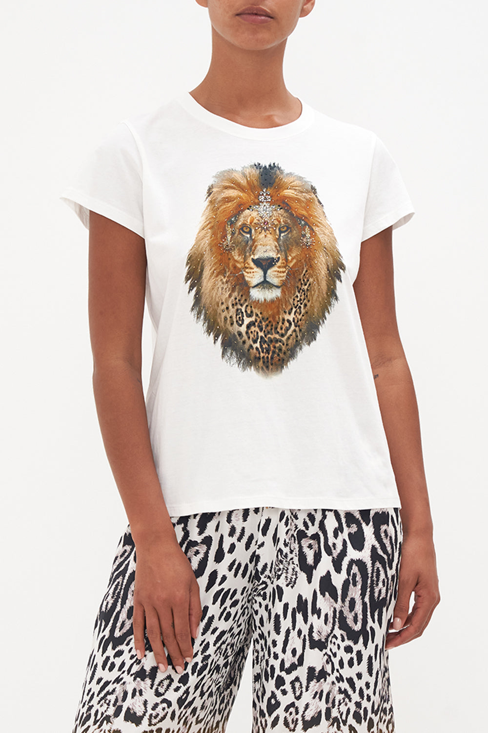 SLIM FIT ROUND NECK T-SHIRT KITTY KAT KLUB