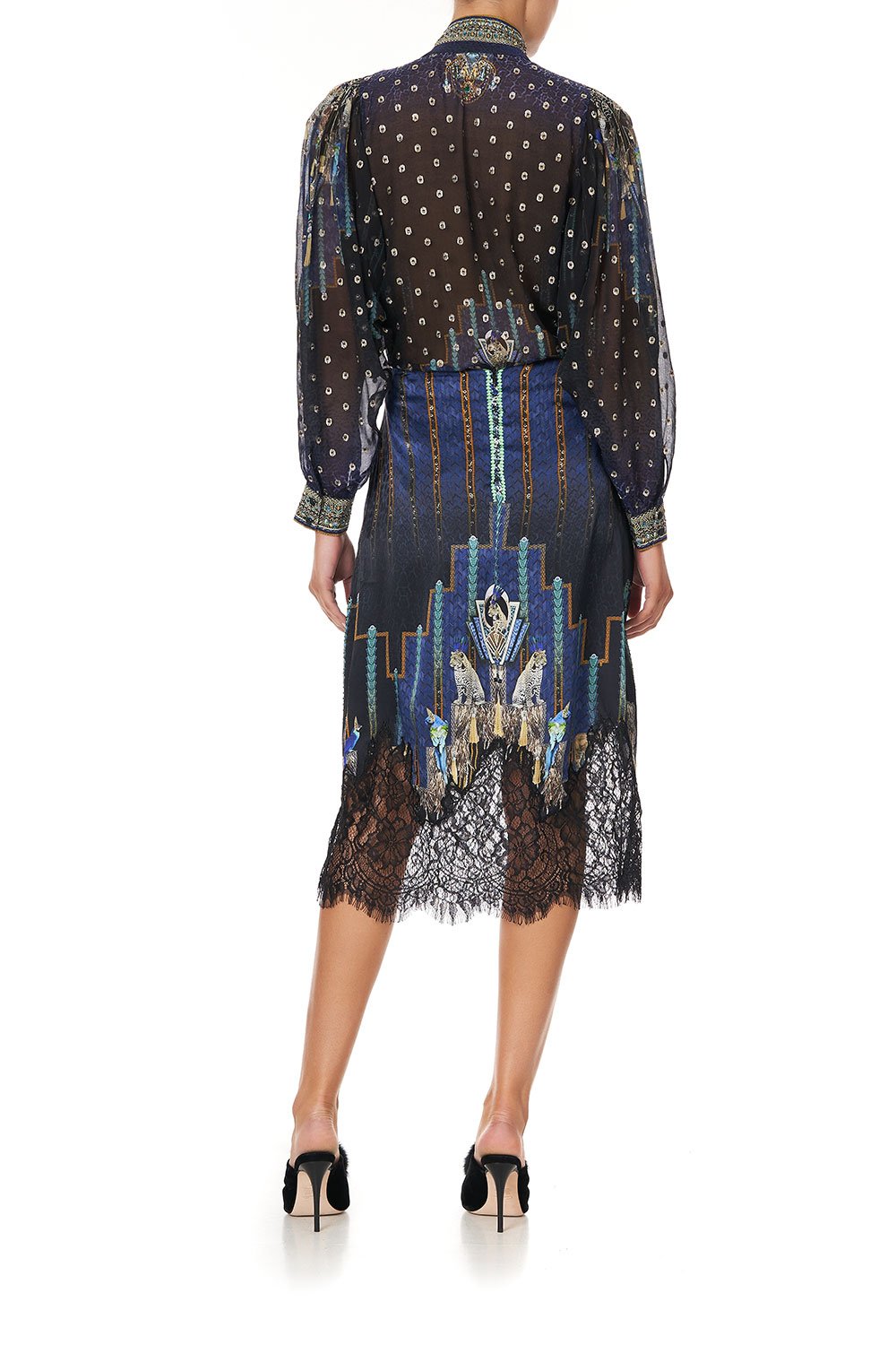 DROP SLEEVE SWING BLOUSE DRIPPING IN DECO