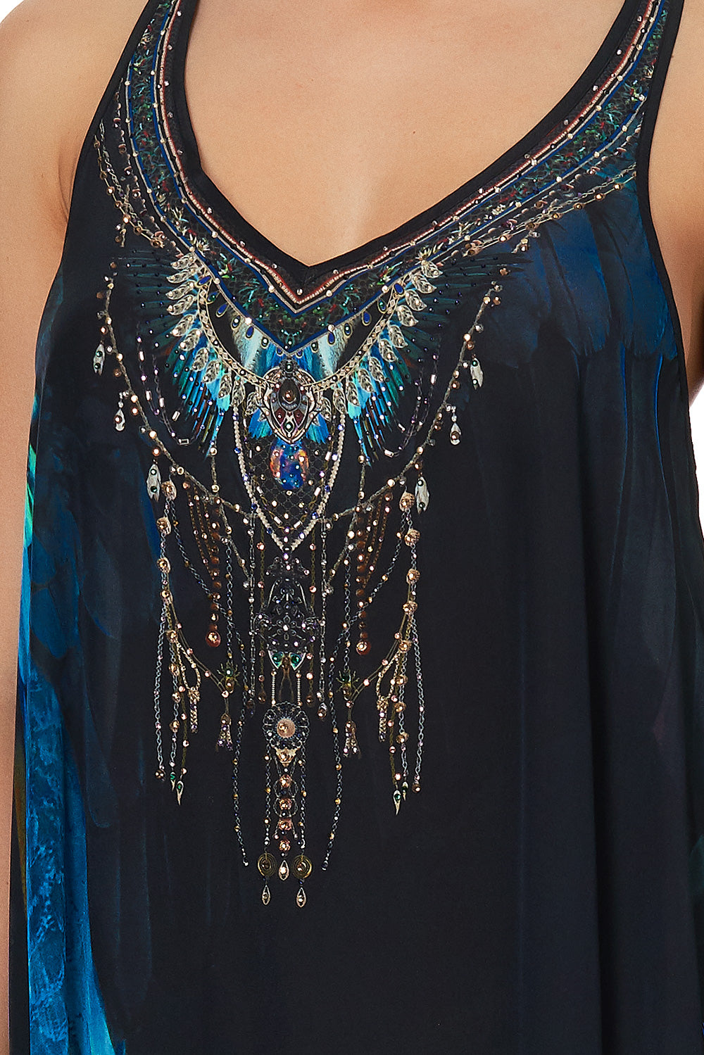 V NECK RACERBACK DRESS NIGHT FLIGHT