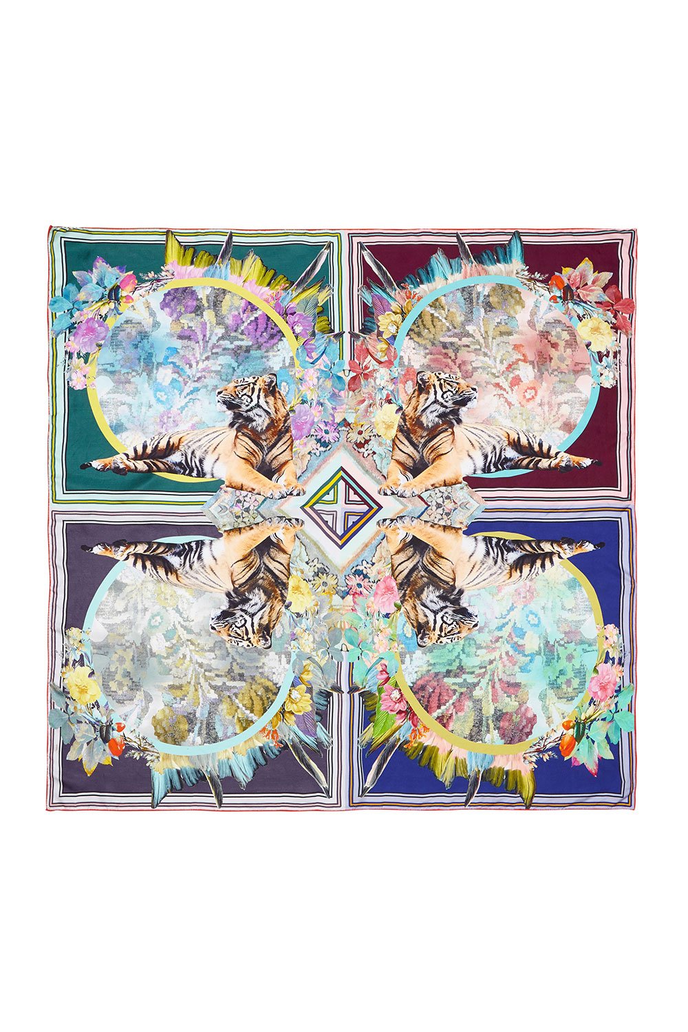 PRINTED SILK SCARF LIFE OF WILD