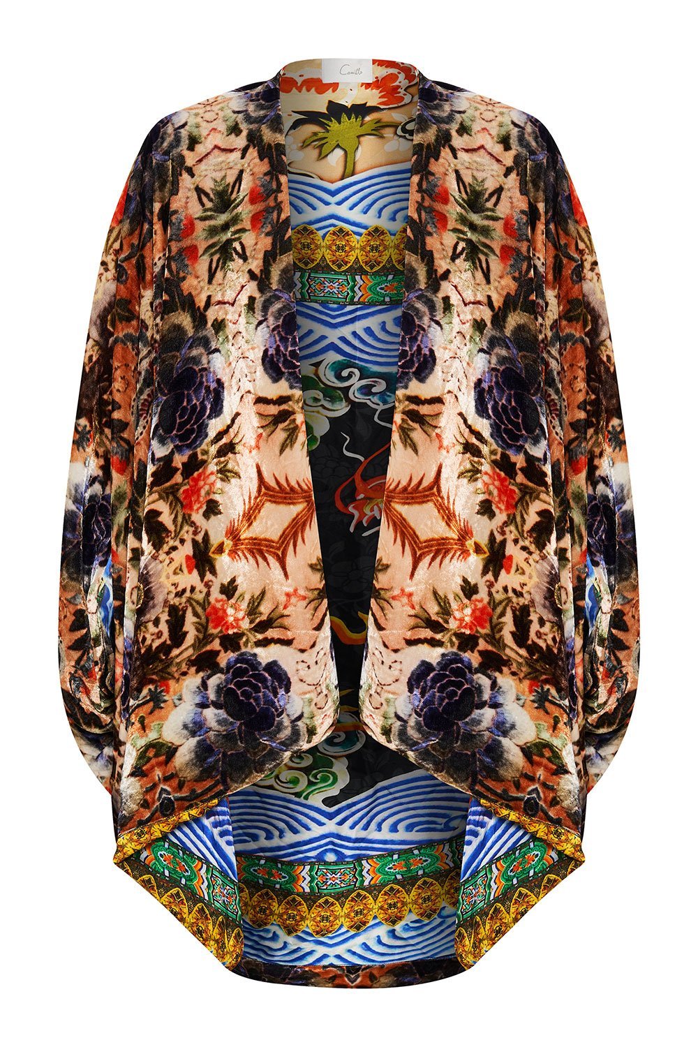 REVERSIBLE VELVET CAPE SAMSARA