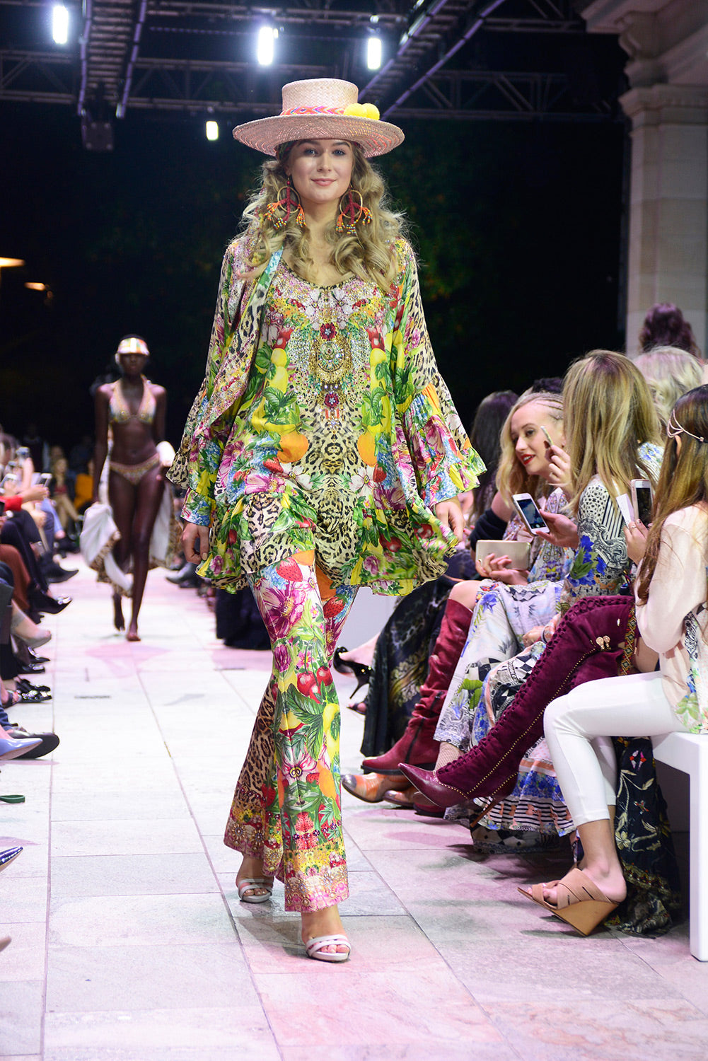 COOL CAT LONG DRESS WITH TIE FRONT