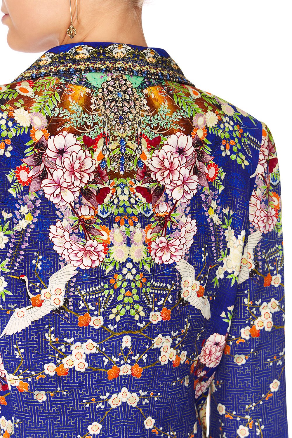 CAMILLA MAIKOS MIDNIGHT TIE DETAIL JACKET