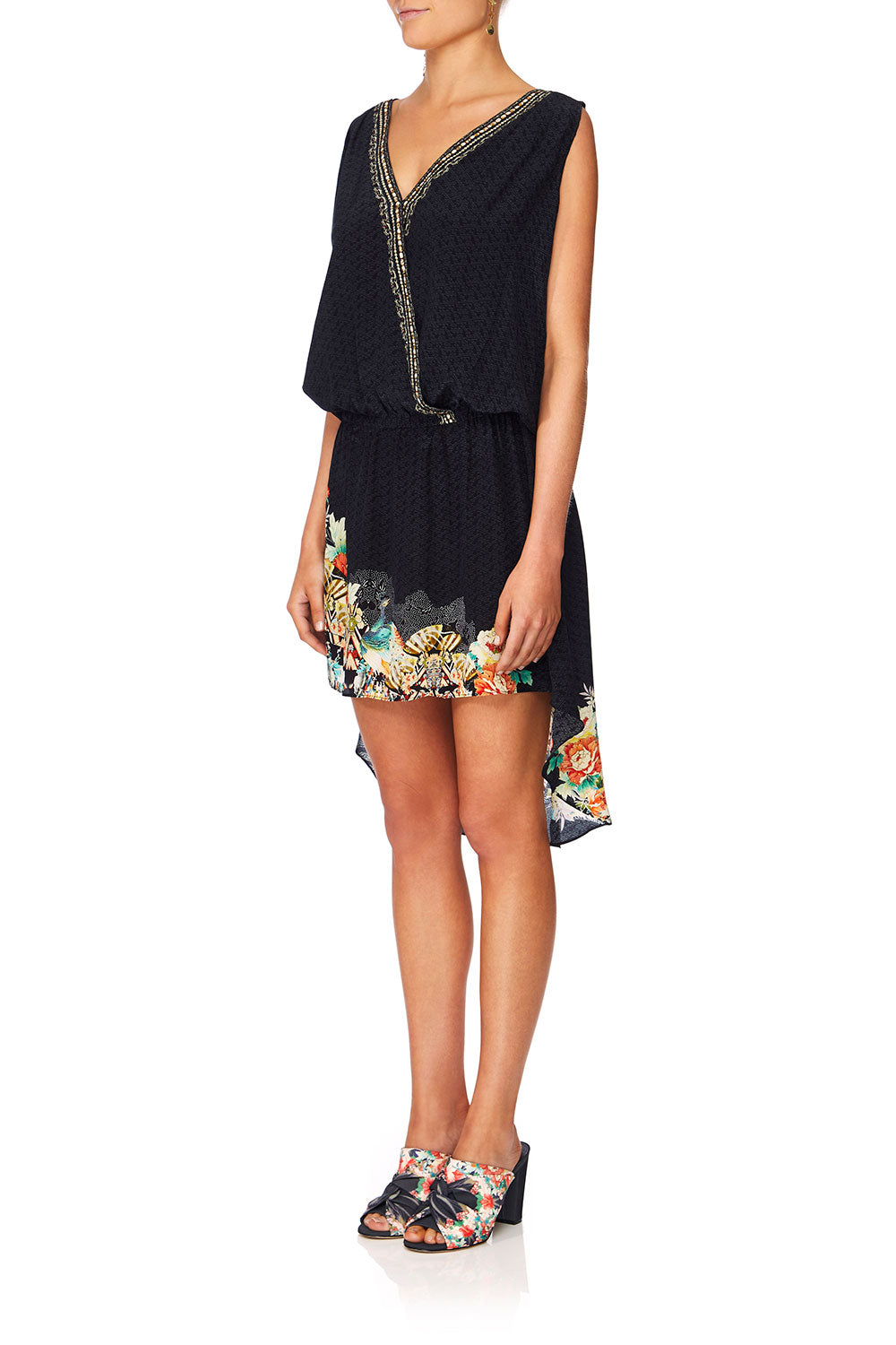 CAMILLA MIDNIGHT MOONCHILD CROSSOVER DRESS W LONG BACK