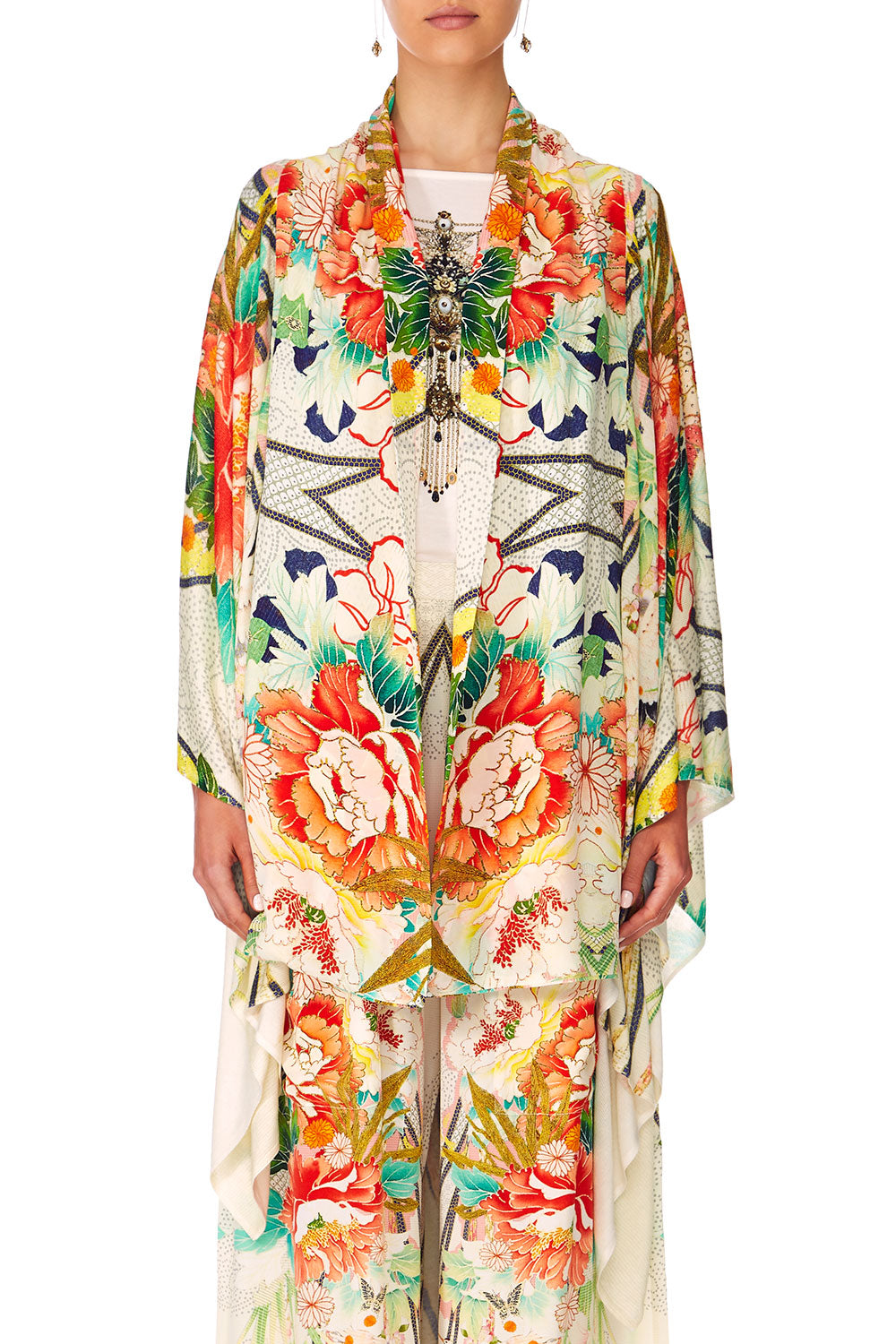 CAMILLA MS MAIKO CAPE W SILK SCARF