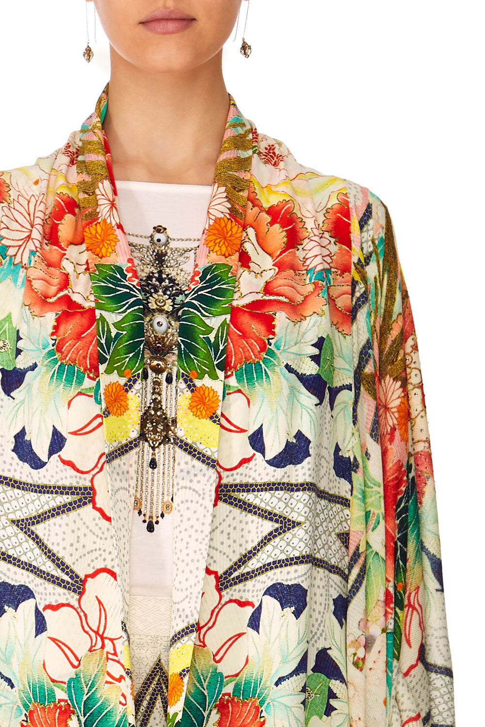 CAMILLA MS MAIKO CAPE W SILK SCARF