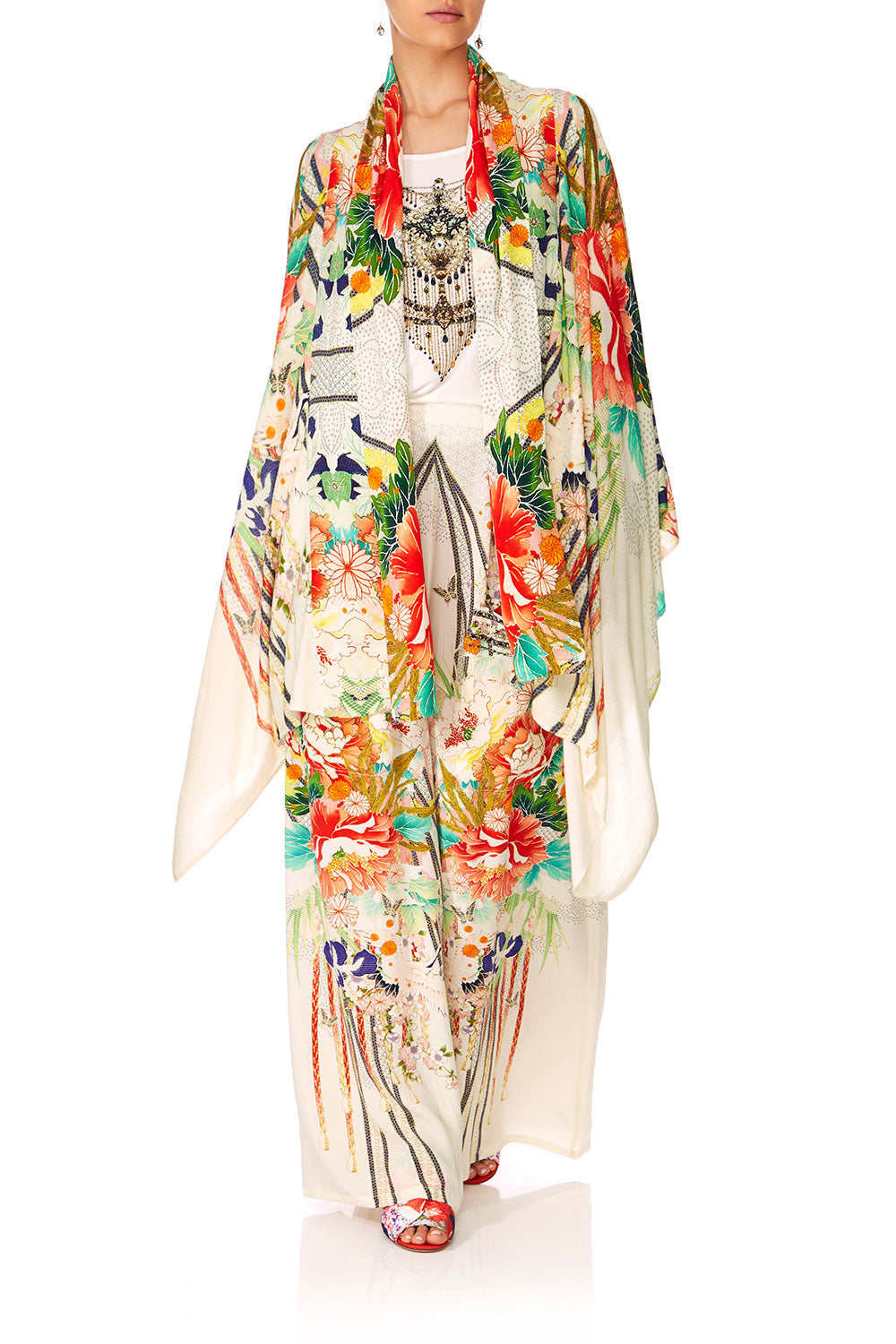 CAMILLA MS MAIKO CAPE W SILK SCARF