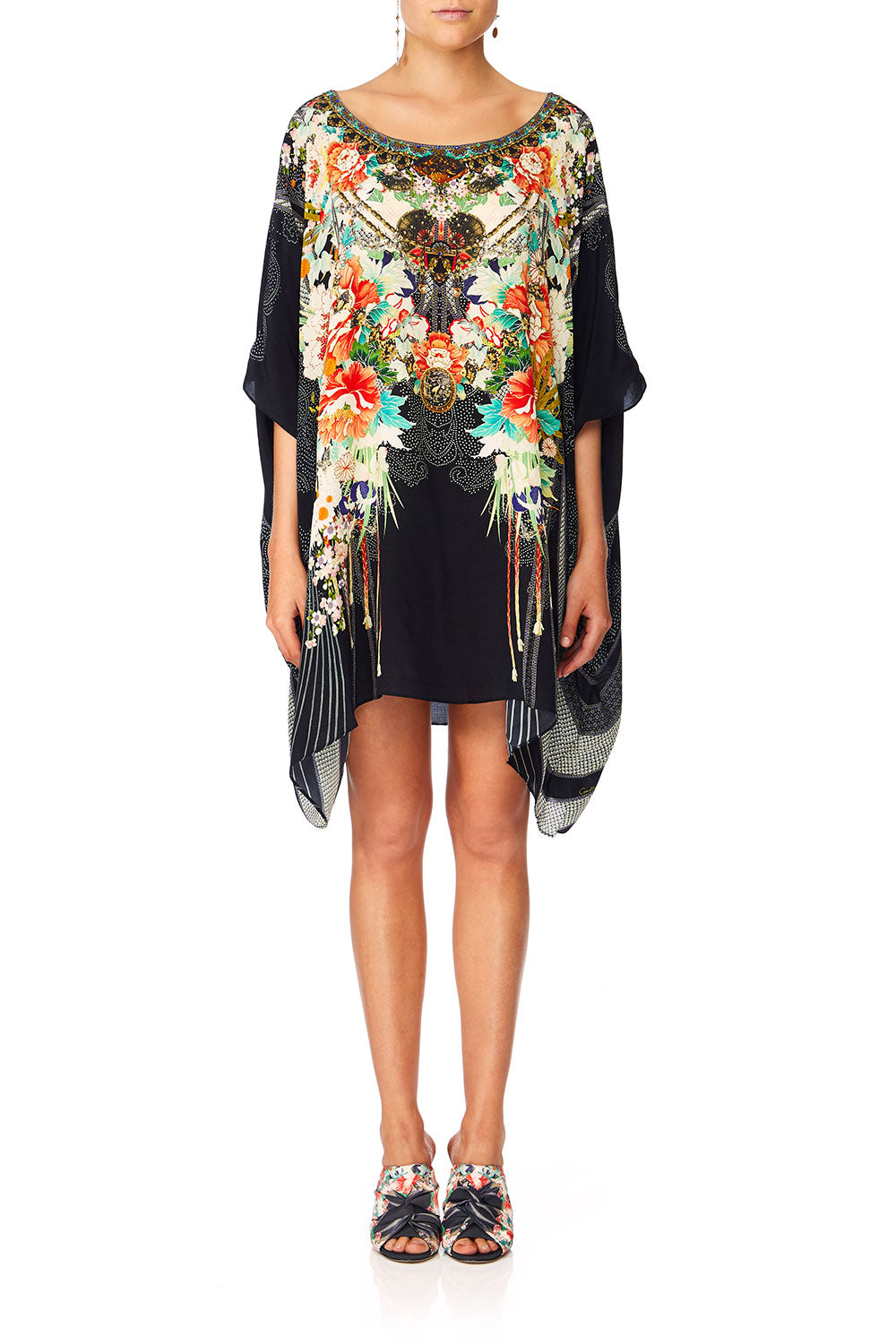 CAMILLA QUEEN OF KINGS SHORT ROUND NECK KAFTAN