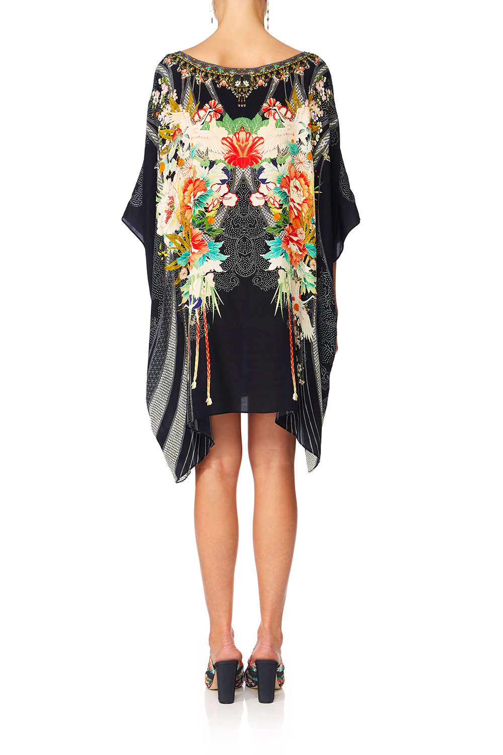 CAMILLA QUEEN OF KINGS SHORT ROUND NECK KAFTAN