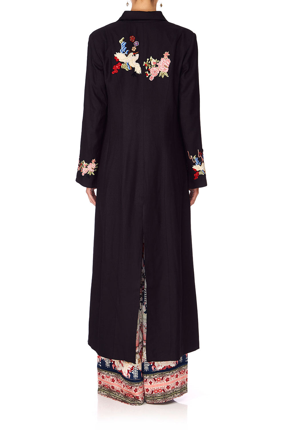 CAMILLA TWIN SHADOW LONG CUT AWAY COAT