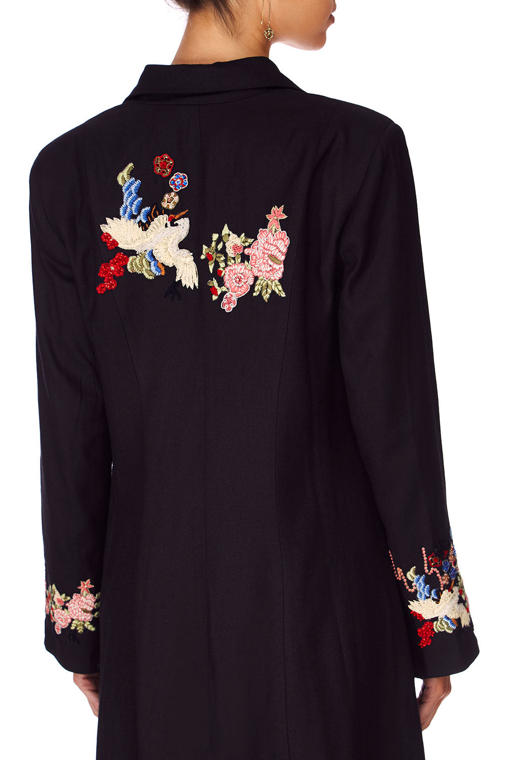 CAMILLA TWIN SHADOW LONG CUT AWAY COAT