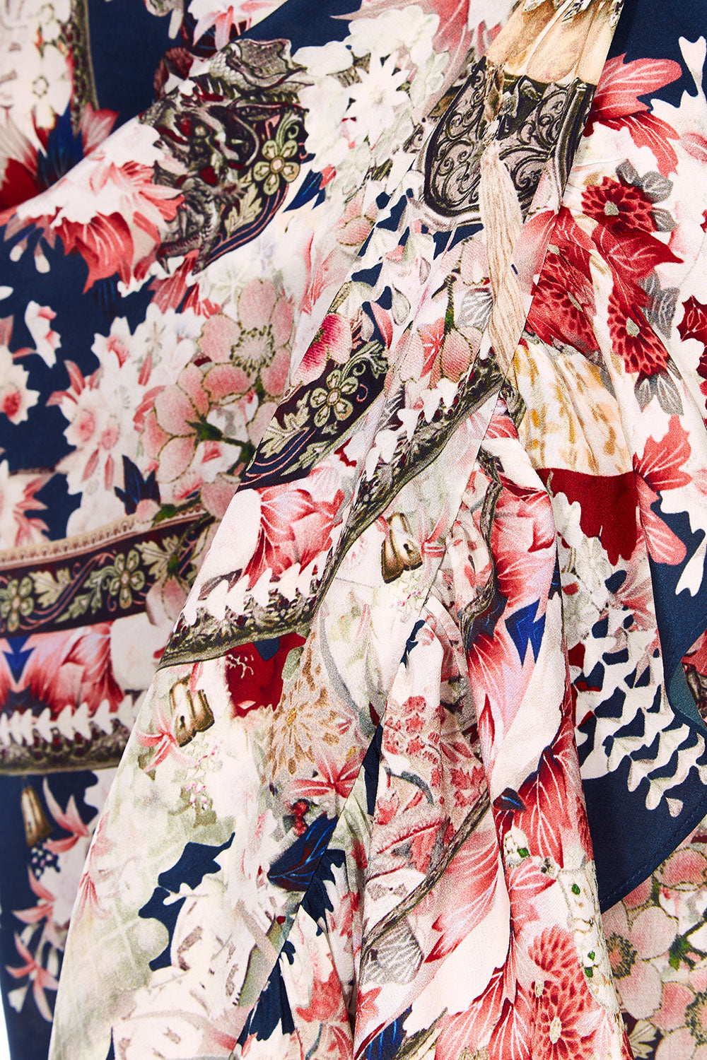 CAMILLA TWIN SHADOW LONG SLEEVE WRAP DRESS