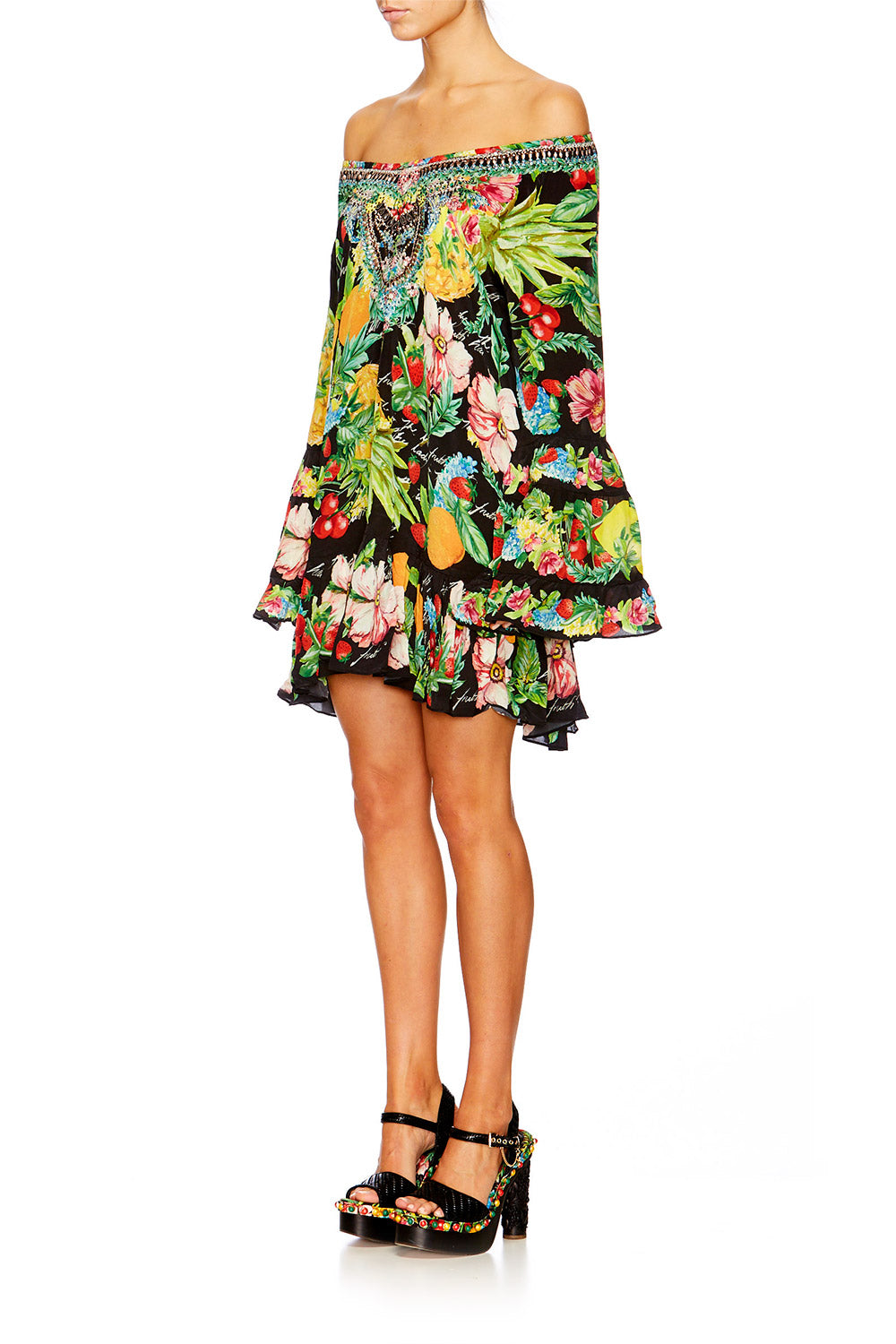 CALL ME CARMEN A LINE FRILL DRESS