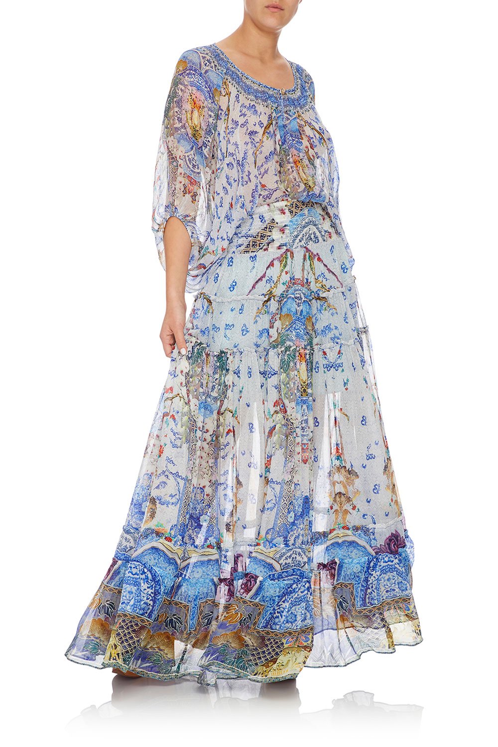 CAMILLA 4 TIERED GATHERED SKIRT GEISHA GATEWAYS