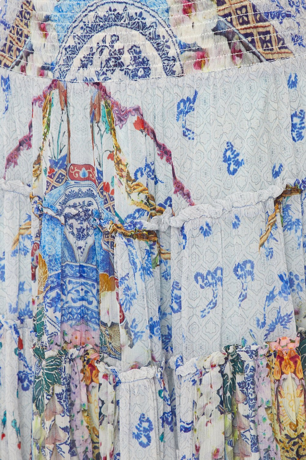 CAMILLA 4 TIERED GATHERED SKIRT GEISHA GATEWAYS